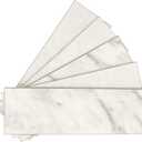 30-Sheet Marble Subway Tile Peel and Stick Tile, 4 in. x 12 in. Stone Composite Waterproof Backsplash Tiles for Kitchen, Bathroom, Fireplace(White Marble)