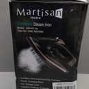 Martisan Cordless Iron for Clothes, 1600W, Wireless, Rapid Heating, Retractable Cord, Power Charging Base, Ceramic Soleplate, Auto-off, Anti-calc, Anti-drip, Self Clean (Black)