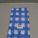 ZJDHPTY 3Pack Plastic Table Cloth Disposable, Blue and White Checkered Gingham Tablecloth for Picnic Pizza Birthday Father's Day Party Decorations Size 54x108 Inch (Blue+White Checker), Pack of 3