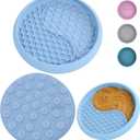 YAMI Dog Lick Bowl, Lick Mat for Dogs, Wet Food Cat Slow Feeder, Freeze Bowl, Enrichment & Puzzle Toy for Anxiety Relief, Food-Grade Silicone, Suction Cups, Dishwasher Fit, for All Breed (Light Blue)