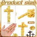 Cunno 36 Pcs Christian Cross Lapel Pins Easter Christian Faith Pins in Bulk for Women Men Small Easter Cross Jesus Enamel Brooch Blessed Pin Badge Religious Gift for Church Backpack Clothes