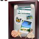 11"x14" Solid Wood Mahogany Display Shadow Box Frame - Solid Wood Memory Box for Keepsakes (Picture Box, Military, Wedding, Graduation, and Flower Shadow Box)