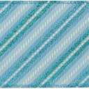 MEEDEE Blue Diagonal Stripe Ribbon 2.5 Inch Blue Satin with Turquoise and Teal Glitter Wired Ribbon for Wreath Bow, Topper Bow, Tree, Garlands (10 Yards)