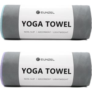 Eunzel Hot Yoga Towel Non-Slip Yoga Mat Towel Ultra-Absorbent Microfiber Towel for Hot Yoga, PilatesBikram and Workout 26.5"x 72"