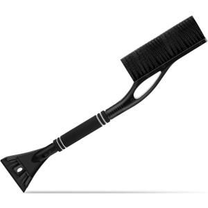 Baderke Snow Brush and Ice Scrapers for Car Windshield Detachable Window Snow Scrapers and Brush with Ergonomic Foam Grip Ice Removal Tool for Cars, Trucks, Suvs(Black)