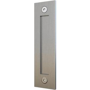 JUBEST 8'' Sliding Barn Door Handle Stainless Steel Modern Simple Finger Flush Pull Handle for Gates Garages Sliding Doors Cabinets Closet and Drawers (Silver)