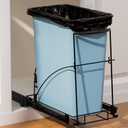 Tanamu Pull Out Trash Can Under Cabinet & Under Sink Garbage Can Pull OutHeavy Duty Cabinet Organizer Roll Out KitRequires 13" W X 18" D Minimum Cabinets Black Finish (Waste Bin Not Included)