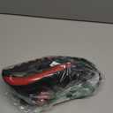 3D Massage Red Carbon Fiber Leather Steering Wheel Cover, 14.5-15 Inch Non-Slip Breathable Microfiber Car Steering Wheel Protector