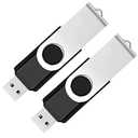 1 Pack 64GB USB Flash Drive USB 2.0 Thumb Drives Jump Drive Fold Storage Memory Stick Swivel Design - Black 1 Pack