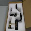 Front Door Handleset Entry Door Handle Set with Cove Knob for Right and Left Handed Sided Doors, Interior and Exterior Entrance Passage Lock Matte Black (Medium)