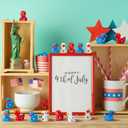 Wesiti 100 Pcs Patriotic Mini Ducks 4th of July Tiny Ducks Independence Day 250th Anniversary Memorial Day Red White Blue Patriotic Resin Figurines Ornament for Home Office Party