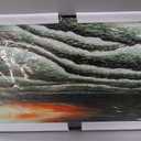 VAYIMDH Ocean Wave Wall Art, Green Sunset Seascape Canvas for Living Room Decor 24"x48"