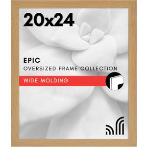 Americanflat 20x24 Picture Frame with Polished Plexiglass - Wide Picture Frames Made of Engineered Wood for Vertical or Horizontal Wall Display - Epic Collection - Pine