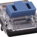 Kailh PG1350 Choc V1 Low Profile Keyboard Switches, 5-Pin 20-70gf, Kailh Choc V1 Switch clicky&Linear and Tactile for Chocolate Mechanical Gaming Keyboard, Built-in LED Slot (Light Blue-35Pcs)