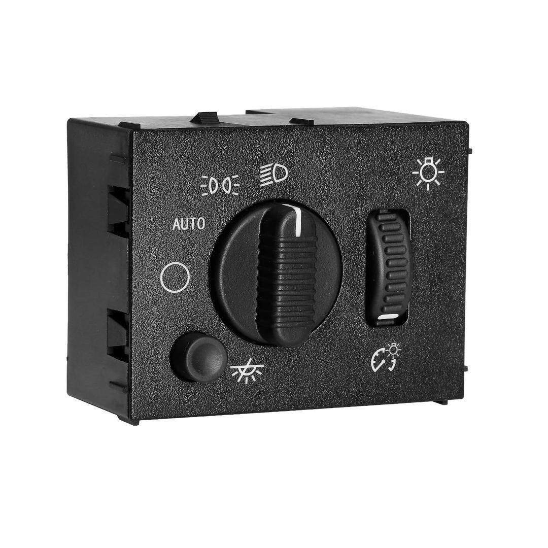 Headlight Switch Headlamp Dimmer Switch with Green LED Backlight | Fits 2003-2007 Chevy Silverado 1500 2500 3500 Suburban Tahoe Avalanche GMC Sierra Yukon Cadillac Escalade | Replaces#15194803 D1595G