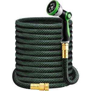 HBlife 150ft Garden Hose,  Expandable Garden Hose with 10 Function Sprayer Nozzle, Flexible Lightweight Water Hose for Yard, Lawn, Car Wash and Outdoor