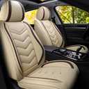 Car Seat Covers Fit for Mercedes_Benz Sprinter 2000-2026, Stylish Sport Seat Covers, Waterproof Wear-Resistant Premium Nappa Leather Car Seat Cover.(2 Pcs Front/Beige)