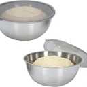 2 Pack Pizza Dough Proofing Container, Stainless Steel Round Dough Proofing Box with Clear Lid, Pizza Storage Container for Cold Fermentation, Bread Rising, Fridge Prep, and Home Bakers