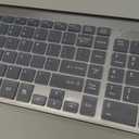 Wireless Keyboard and Mouse Ultra Slim Combo, TopMate 2.4G Silent Compact USB 2400DPI Mouse and Scissor Switch Keyboard Set with Cover, Batteries Included, for PC/Laptop/Windows/Mac - Gray Black