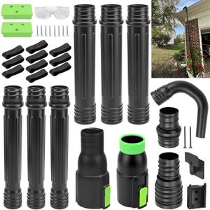 AGC1000 Gutter Cleaning Attachment Kit/Leaf Blower Tools Mounting Bracket Kit for EGO 530CFM / 580CFM / 575CFM / 650CFM/ 615CFM/LBX6000 Leaf Blowers/Overall Length 9 feet - Black