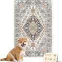 nunubaby 4PACK Washable Pee Pads for Dogs, Stylish, Non-Slip and Leak-Proof Pee Pads. Reusable Potty Pads for Dogs for Crates and Floors.(Beige/Multi, 24" x36")