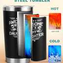 Fathers Day Tumbler - Funny Father's Day Gifts from Daughter Kids Wife to Papa Husband, Cool Gifts for Dad Who Wants Nothing, 20OZ Best Dad Ever Stainless Steel Cup, Birthday Presents for Men