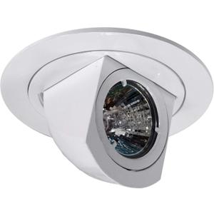 NICOR Lighting 4-inch White Recessed Retractable Wall Wash Trim for MR16 Bulb (14011WH)