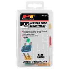 Performance Tool W5370 33 Piece Master Fuse Assortment, Mini, Standard, Maxi