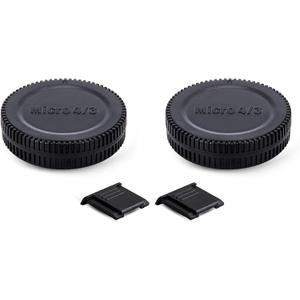 2 Pack Micro 4/3 Mount Body Cap & Rear Lens Cover for Olympus OM-5 OM-5II OM-3 OM-1 OM-1II E-M1 E-M5 E-M10 E-M1X Pen E-PL10 E-PL9 E-PL8 Panasonic G9 G7 G85 G95 GH7 GH6 GH5 GX9 GX8 GX85 GF9 GF10& More