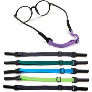 Adjustable Kids Glasses Strap, 5Pcs No Tail Spectacle Straps, Kid's Eyewear Holder Strap For Boy And Girl (210mm/Adult, Multiple Colors 1)