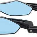 NewYall Pair Black Racing Rear view Mirror Double Adjustment Sport Bike Side Mirror for Kawasaki for Suzuki for Honda CBR 250 600 929 954 1000 GSXR 600 750 1000 SV 650S 1000S ZX6R ZX9R