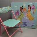Disney Princess Girls Folding Table & Chairs Set for Kids and Toddlers 36 Months Up to 7 Years, Includes: 1 Table (36" L x 24" W x 20" H), 2 Chairs (13" L x 13.5" W x 21" H) Weight Limit: 70 lb, Onesize