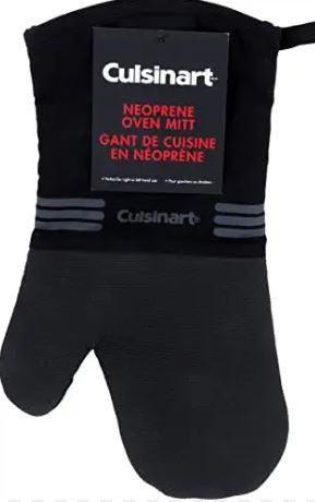 Oven Mitts Pair, Black - Flexible, 100% Cotton with Unique Heat Resistant Food Grade Silicone, Thick Terry Cloth Interior, 500 F Heat Resistant