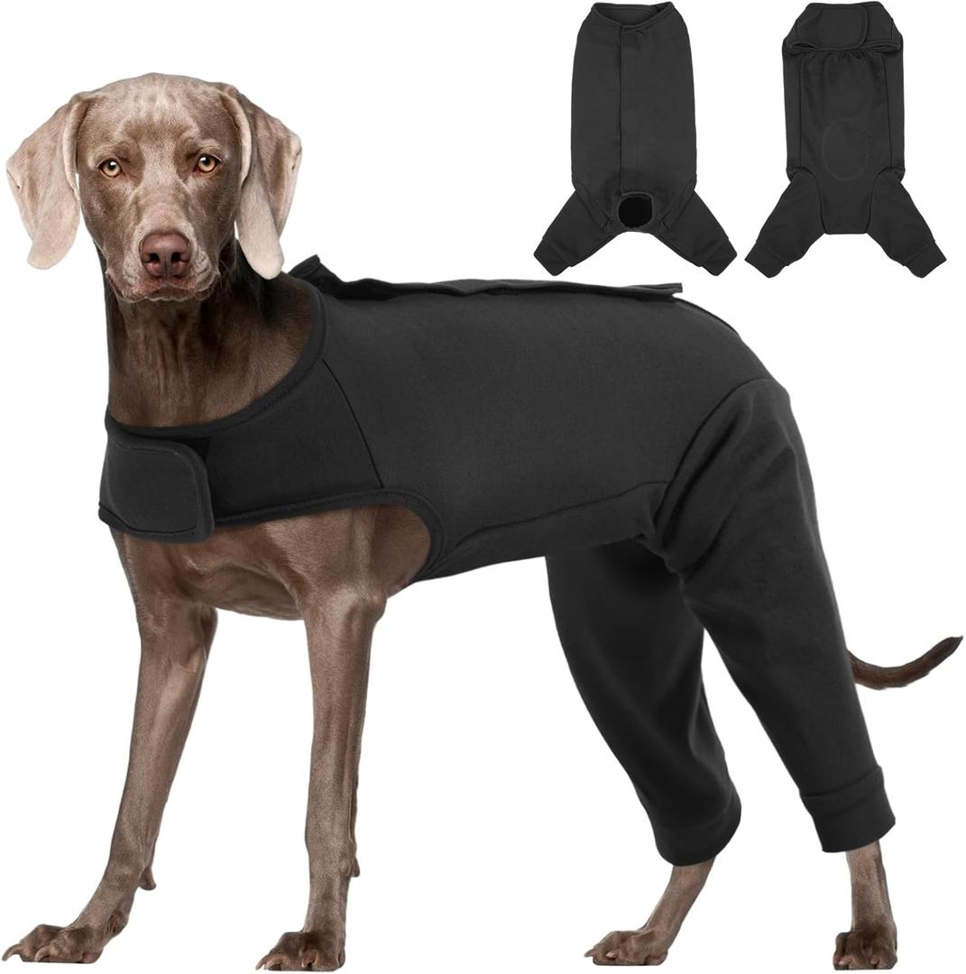 Kuoser Dog Surgery Suit for Back Legs, Dog Rear Leg Sleeve to Stop Licking, Female Spay Recovery Suit for Dogs After Surgery, Pet Puppy Surgical Onesie for Abdomen Wounds Skin Disease (XX-Large, Grey)