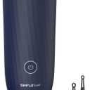 SIMPLETASTE Milk Frother, 4-in-1 Electric Milk Frother and Steamer, Automatic Warm and Cold Foam Maker and Milk Warmer for Latte, Cappuccinos, Dark Blue (Medium)