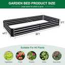 Land Guard 3 Pack 841ft Galvanized Metal Raised Garden Bed, Metal Planter Kit Box Outdoor for Deep-Rooted Vegetables, Flowers, Green and Herbs, Gray