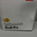 QPAU 3-in-1 Inflatable Bounce House for Toddlers 1-3, Ball Pit & Trampoline, Inflatable Bouncy House with Pump, Safety Net, Indoor & Outdoor Bubble Bouncer Baby Play Yard