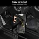 3W 9PCS Floor Mats for Tesla Model Y Juniper 2025 2026 Star Trails Carpets | Only Premium/Performance, Metal Pedal, Cargo Liner Backrest Mats Double Layer TPE All Weather Custom Fit Model Y Accessories