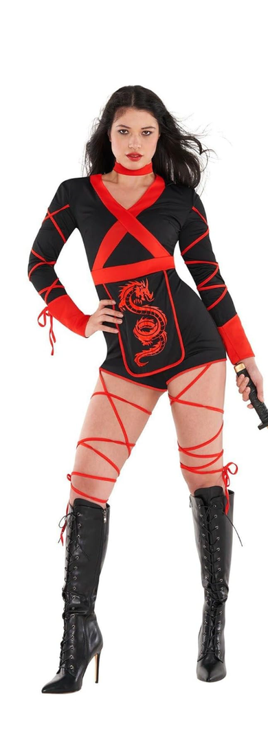 Morph Ninja Women's Costume - Adult Ninja Womens Costume for Halloween S