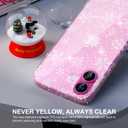 2 x Choiche Compatible for iPhone 16 Case, Cute Glitter Sparkly Bling Christmas Phone Case, Military-Grade Drop Protection Shockproof Cover for Women Girls (Glitter Snowflake)