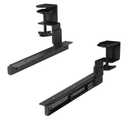 VIVO Height Adjustable Clamp and 12 inch Rail Set for DIY Custom Wooden Keyboard Trays (Tray Not Included), Under Desk Pull Out Slider Track with C-clamp Mount System, Black, MOUNT-RAIL02H