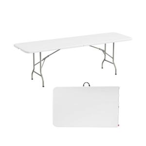 Elevon 8 Feet Heavy Duty Folding Table with Adjustable Height, Fold-in-Half Portable Table for Indoor Outdoor Use - Camping, Picnic, Party, Wedding, Dining, Utility Table