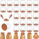 24Pcs Silicone Chair Leg Floor Protectors, Felt Furniture Pads for Hardwood Floors, Rubber Chair Leg Protector for Hardwood Floors, Chair Leg Caps Chair Leg Covers for Wooden Floors(Clear, XSmall) (Universal XSmall(Fit 0.6"-1"))