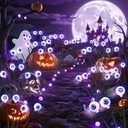 Christmas Eyeball String Lights for Xmas Tree, Halloween, Party, Indoor Outdoor Decoration, Warm White Glow