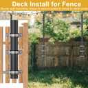 String Light Poles for Outside Deck 2 Pack 8FTHeavy Duty Metal Garden Outdoor Light Poles for Solar String Light Bulbs Hanging Kit for Yard Garden Fence Post Deck Party Wedding