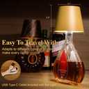 2 Pack Wine Bottle Lamps, 2026 New 3 Color Rechargeable Wireless Bottle Lamps, Bottle Lamp Kit for Liquor Bottles with Touch Dimming for Parties, Restaurants & Home Decor (‌Golden)