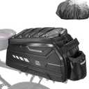 KEMIMOTO Bike Bag 11L EVA Hard Shell, Upgraded Ebike Rear Rack Bag with Waterproof Cover, Bicycle Trunk with Shoulder Strap for Commuter Travel Outdoor