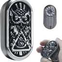 GoQQby Fidget Toy for Adults, Fidget Toys, Rotating Metal Magnetic Fidget Slider, Help Relieve Stress Anxiety, Compact Portable Sensory Fidget Tool, Gifts for Adults (Black Base)