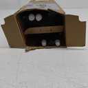 KAMANINA 2 Pack Curtain Rod 32 to 58 Inches (2.6-4.8ft), Black Curtain Rods for Windows, 7/8 inch Single Drapery Rods with Crackle Glass Finials