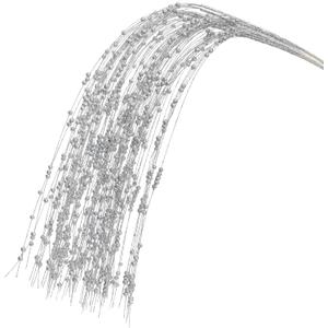 KI Store 8pcs Silver Weeping Glitter Berry Christmas Tree Picks Spray for Christmas Tree Decor Floral Displays